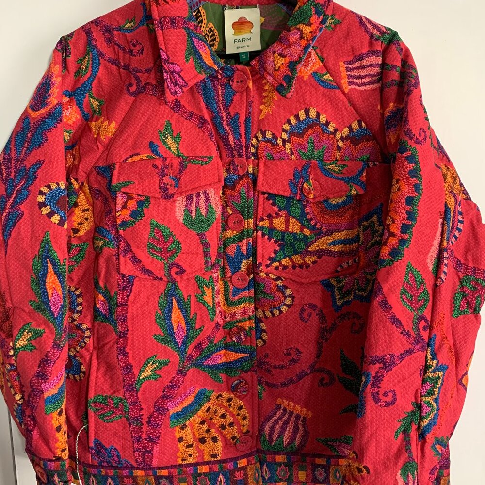 Farm Rio Mixed Prints Tapestry Reversible Jacket
